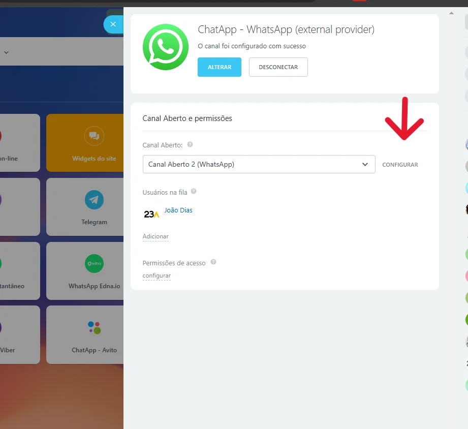 Configurar fila de atendimento do WhatsApp no ChatApp | 23A
