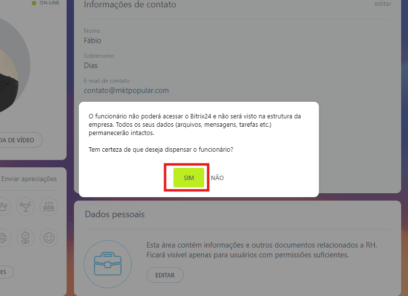 Confirmar-exclusão-de-funcionário-Bitrix24-23A
